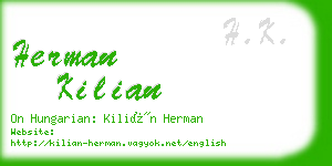 herman kilian business card